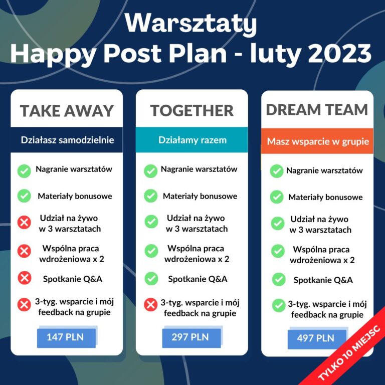 Happy Posts Plan - luty 2023 pakiety
